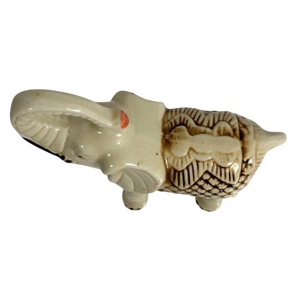 VTG Ceramic Good Luck Hand-Painted Decorative Elephant Figurine Made In Brazil - Picture 8 of 9